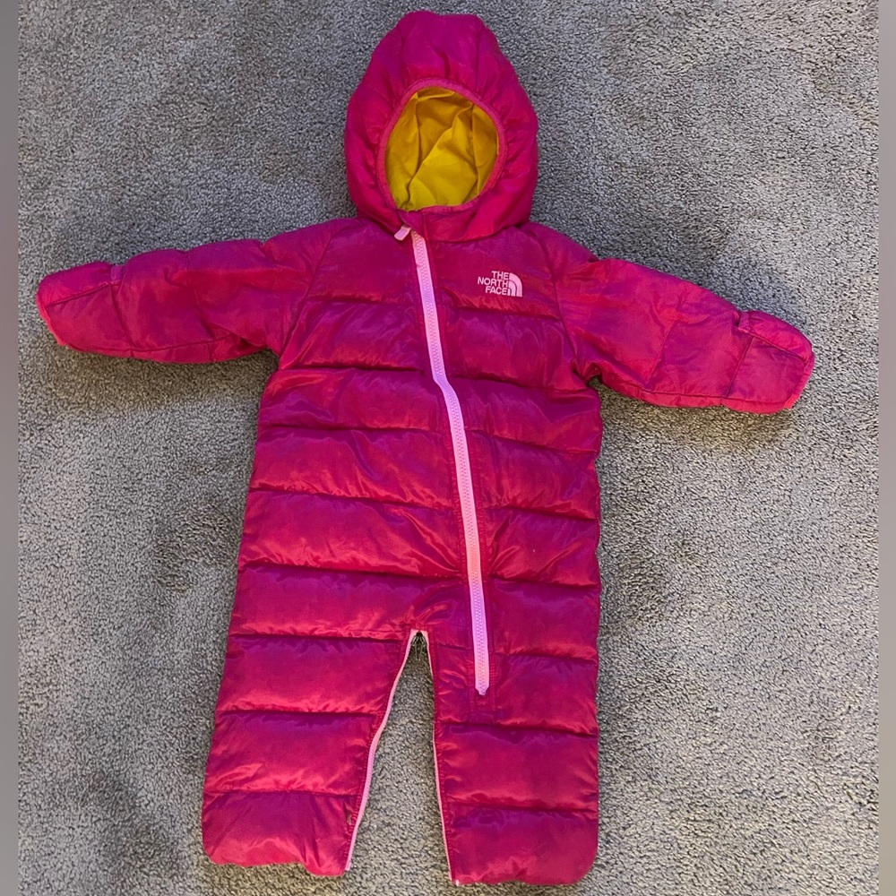 The North Face ThermoBall Eco Baby Bunting 6-12 Months Infant Snowsuit Hot Pink